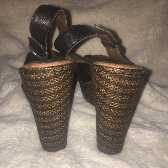 BOC platform peep toe sling back heel leather - Picture 2 of 3